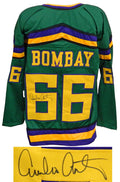 Emilio Estevez Signed Green Throwback Custom Hockey Jersey - ESTJRY500 - Emilio Estevez Signed Green Throwback Custom Hockey Jersey product image