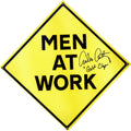 Emilio Estevez Signed Men At Work Yellow 12x12 Sign w/Golf Clap - ESTOTH500 - Emilio Estevez Signed Men At Work Yellow 12x12 Sign w/Golf Clap product image