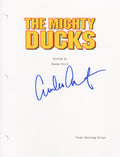 Emilio Estevez Signed Mighty Ducks Movie Script Cover Page - ESTOTH501 - Emilio Estevez Signed Mighty Ducks Movie Script Cover Page product image