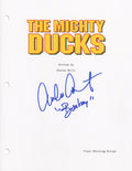Emilio Estevez Signed Mighty Ducks Movie Script Cover Page w/Bombay - ESTOTH502 - Emilio Estevez Signed Mighty Ducks Movie Script Cover Page w/Bombay product image