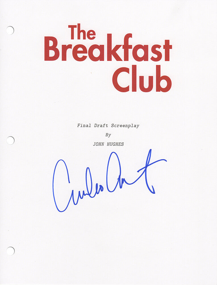 Emilio Estevez Signed The Breakfast Club Movie Script Cover Page - ESTOTH503 - Emilio Estevez Signed The Breakfast Club Movie Script Cover Page product image