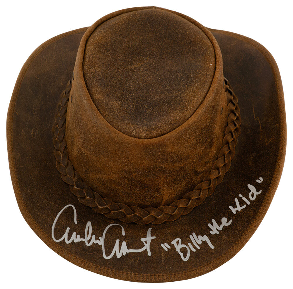 Emilio Estevez Signed LuxHide Genuine Leather Handcrafted Cowboy Hat w/Billy The Kid - ESTOTH505 - Emilio Estevez Signed LuxHide Genuine Leather Handcrafted Cowboy Hat w/Billy The Kid product image