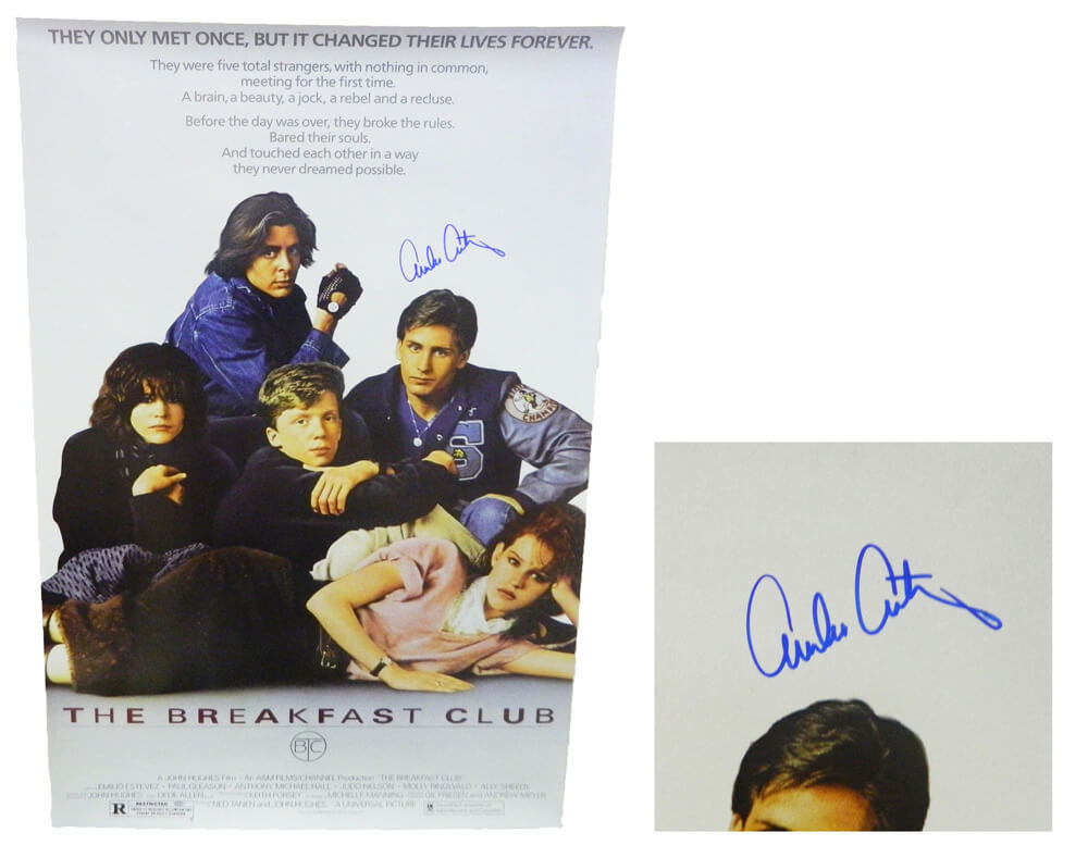 Emilio Estevez Signed The Breakfast Club 24x36 Full Size Movie Poster - ESTPST510 - Emilio Estevez Signed The Breakfast Club 24x36 Full Size Movie Poster product image