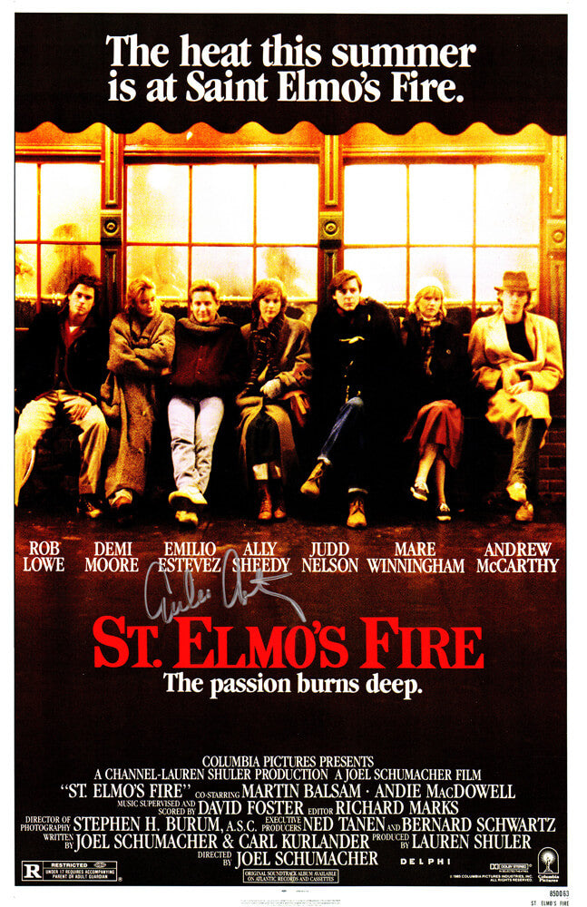 Emilio Estevez Signed St. Elmo's Fire 11x17 Movie Poster - ESTPST513 - Emilio Estevez Signed St. Elmo's Fire 11x17 Movie Poster product image