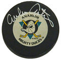 Emilio Estevez Signed Anaheim Mighty Ducks Logo Hockey Puck - ESTPUC401 - Emilio Estevez Signed Anaheim Mighty Ducks Logo Hockey Puck product image