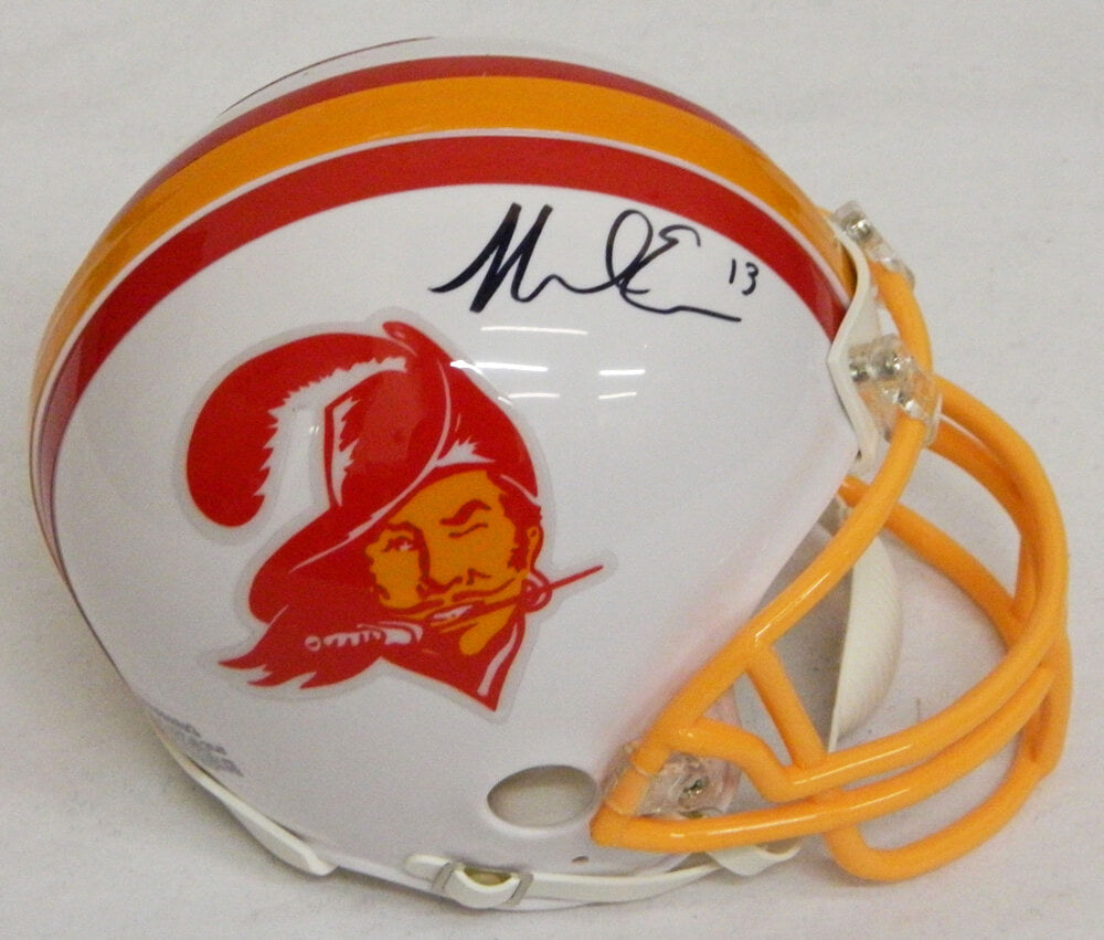 Mike Evans Signed Tampa Bay Buccaneers Throwback White Riddell Mini Helmet - EVAMIN301 - Mike Evans Signed Tampa Bay Buccaneers Throwback White Riddell Mini Helmet product image