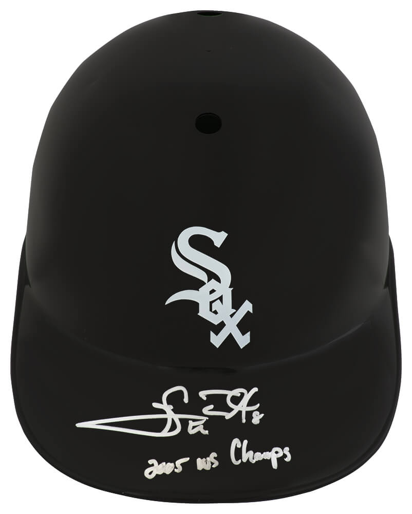 Carl Everett Signed Chicago White Sox Souvenir Replica Batting Helmet w/05 WS Champs - EVEBTH100 - Carl Everett Signed Chicago White Sox Souvenir Replica Batting Helmet w/05 WS Champs product image