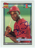 Carl Everett Signed Yankees 1991 Topps Rookie Baseball Trading Card #113 - EVECAR100 - Carl Everett Signed Yankees 1991 Topps Rookie Baseball Trading Card #113 product image