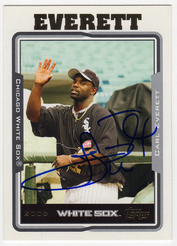 Carl Everett Signed Chicago White Sox 2005 Topps Baseball Trading Card #407 - EVECAR101 - Carl Everett Signed Chicago White Sox 2005 Topps Baseball Trading Card #407 product image