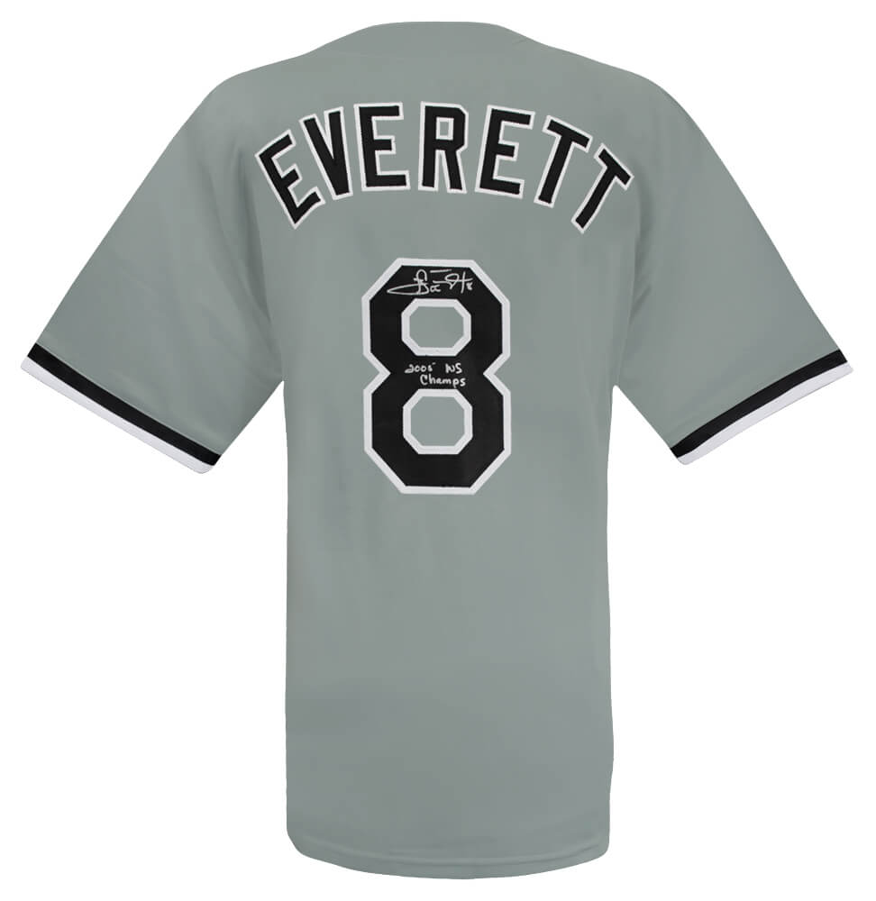 Carl Everett Signed Grey Custom Baseball Jersey w2005 WS Champs - EVEJRY100 - Carl Everett Signed Grey Custom Baseball Jersey w2005 WS Champs product image