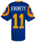 Jim Everett Signed Blue Throwback Custom Football Jersey w/1990 Pro Bowl - EVEJRY302 - Jim Everett Signed Blue Throwback Custom Football Jersey w/1990 Pro Bowl product image