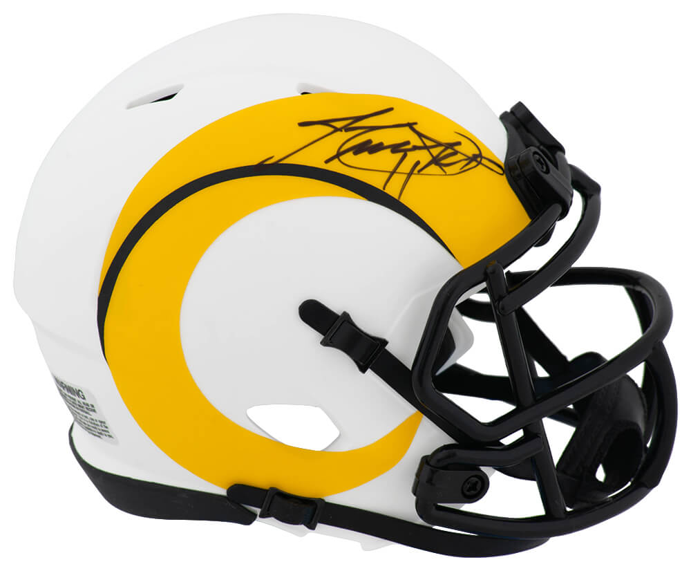 Jim Everett Signed Los Angeles Rams LUNAR Riddell Speed Mini Helmet - EVEMIN301 - Jim Everett Signed Los Angeles Rams LUNAR Riddell Speed Mini Helmet product image