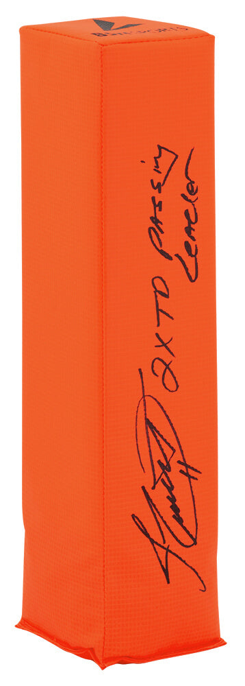 Jim Everett Signed BSN Orange Endzone Football Pylon w/2x TD Pass Leader - EVEPYL301 - Jim Everett Signed BSN Orange Endzone Football Pylon w/2x TD Pass Leader product image