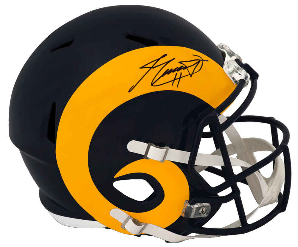 Jim Everett Signed Los Angeles Rams Throwback Riddell Full Size Speed Replica Helmet - EVEREP300 - Jim Everett Signed Los Angeles Rams Throwback Riddell Full Size Speed Replica Helmet product image