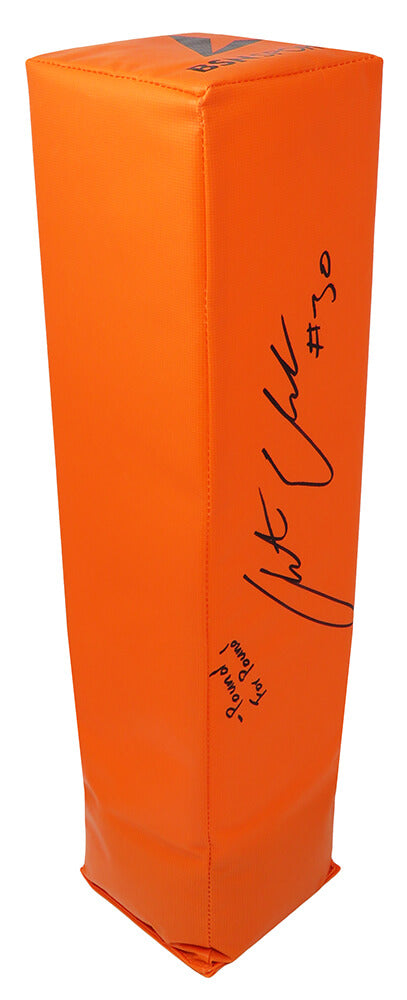 Austin Ekeler Signed Orange Endzone Football Pylon w/Pound For Pound - EKEPYL301 - Austin Ekeler Signed Orange Endzone Football Pylon w/Pound For Pound product image