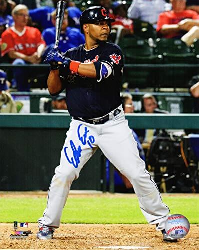 Edwin Encarnacion Signed Cleveland Indians Batting 8x10 Photo - ENC08P100 - Edwin Encarnacion Signed Cleveland Indians Batting 8x10 Photo product image