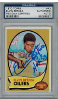 Elvin Bethea Signed Autographed Oilers 1970 Topps Rookie Card #43 w/HOF'03 PSA/DNA - BETCAR300 - Elvin Bethea Signed Autographed Oilers 1970 Topps Rookie Card #43 w/HOF'03 PSA/DNA product image