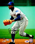 Ernie Banks Signed Chicago Cubs Fielding Action 8x10 Photo w/Mr Cub - BAN08P102 - Ernie Banks Signed Chicago Cubs Fielding Action 8x10 Photo w/Mr Cub product image