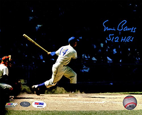 Ernie Banks Signed Chicago Cubs Swinging Action 8x10 Photo w/512 HR's - BAN08P101 - Ernie Banks Signed Chicago Cubs Swinging Action 8x10 Photo w/512 HR's product image