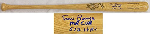 Ernie Banks Signed Rawlings Adirondack Blonde Name-Engraved Bat w/Mr Cub, 512 HRs - BANBAT103 - Ernie Banks Signed Rawlings Adirondack Blonde Name-Engraved Bat w/Mr Cub, 512 HRs product image