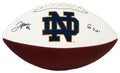 Jordan Faison Signed Notre Dame Fighting Irish Logo Brand White Logo Football w/Go Irish - FAIFTB300 - Jordan Faison Signed Notre Dame Fighting Irish Logo Brand White Logo Football w/Go Irish product image