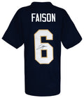 Jordan Faison Signed Navy Custom College Football Jersey - FAIJRY300 - Jordan Faison Signed Navy Custom College Football Jersey product image