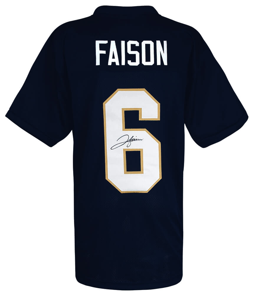 Jordan Faison Signed Navy Custom College Football Jersey - FAIJRY300 - Jordan Faison Signed Navy Custom College Football Jersey product image