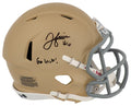 Jordan Faison Signed Notre Dame Fighting Irish Riddell Speed Mini Helmet w/Go Irish - FAIMIN301 - Jordan Faison Signed Notre Dame Fighting Irish Riddell Speed Mini Helmet w/Go Irish product image