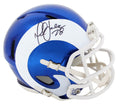 Marshall Faulk Signed Rams Chrome Riddell Speed Mini Helmet - FAUMIN301 - Marshall Faulk Signed Rams Chrome Riddell Speed Mini Helmet product image