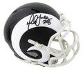 Marshall Faulk Signed Rams Flat Black Matte Riddell Speed Mini Helmet - FAUMIN303 - Marshall Faulk Signed Rams Flat Black Matte Riddell Speed Mini Helmet product image