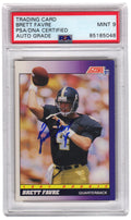 Brett Favre Signed 1991 Score Rookie Football Card #611 -(PSA Encapsulated / Auto Grade 9) - FAVCAR302 - Brett Favre Signed 1991 Score Rookie Football Card #611 -(PSA Encapsulated / Auto Grade 9) product image