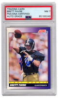 Brett Favre Signed 1991 Score Rookie Football Card #611 -(PSA Encapsulated / Auto Grade 7) - FAVCAR304 - Brett Favre Signed 1991 Score Rookie Football Card #611 -(PSA Encapsulated / Auto Grade 7) product image