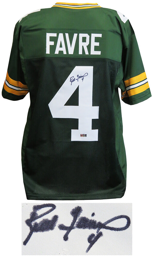 Brett Favre Signed Green Custom Jersey (Favre Hologram) - FAVJRY304 - Brett Favre Signed Green Custom Jersey (Favre Hologram) product image