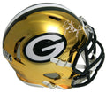 Brett Favre Signed Green Bay Packers Chrome Riddell Mini Helmet - FAVMIN302 - Brett Favre Signed Green Bay Packers Chrome Riddell Mini Helmet product image
