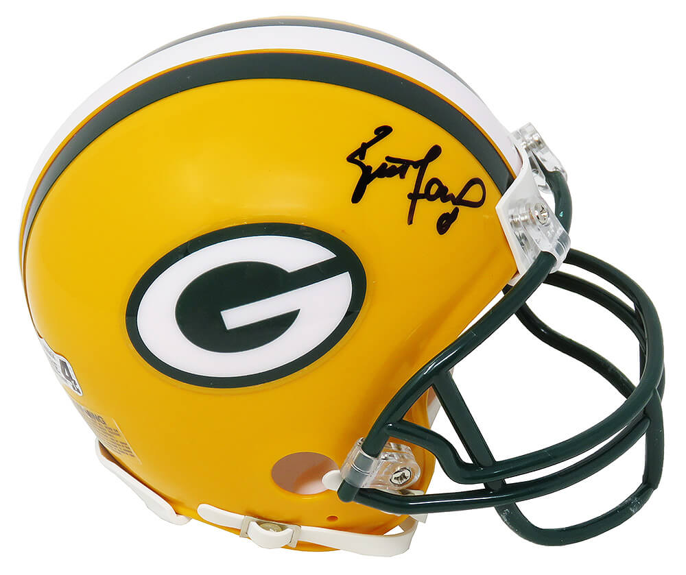 Brett Favre Signed Green Bay Packers Riddell Mini Helmet (Favre Holo) - FAVMIN304 - Brett Favre Signed Green Bay Packers Riddell Mini Helmet (Favre Holo) product image