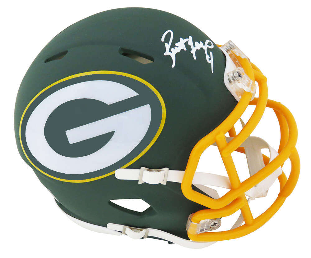 Brett Favre Signed Green Bay Packers AMP Alternate Series Riddell Speed Mini Helmet - FAVMIN308 - Brett Favre Signed Green Bay Packers AMP Alternate Series Riddell Speed Mini Helmet product image