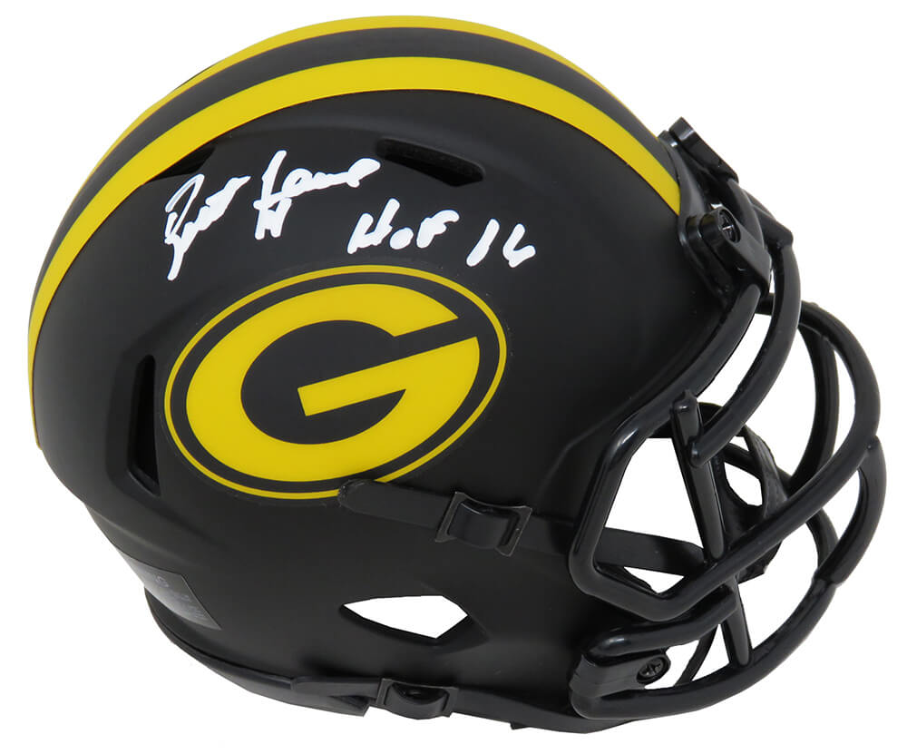 Brett Favre Signed Green Bay Packers Eclipse Riddell Speed Mini Helmet w/HOF'16 - FAVMIN310 - Brett Favre Signed Green Bay Packers Eclipse Riddell Speed Mini Helmet w/HOF'16 product image