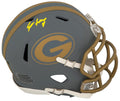 Brett Favre Signed Green Bay Packers SLATE Riddell Speed Mini Helmet - FAVMIN314 - Brett Favre Signed Green Bay Packers SLATE Riddell Speed Mini Helmet product image