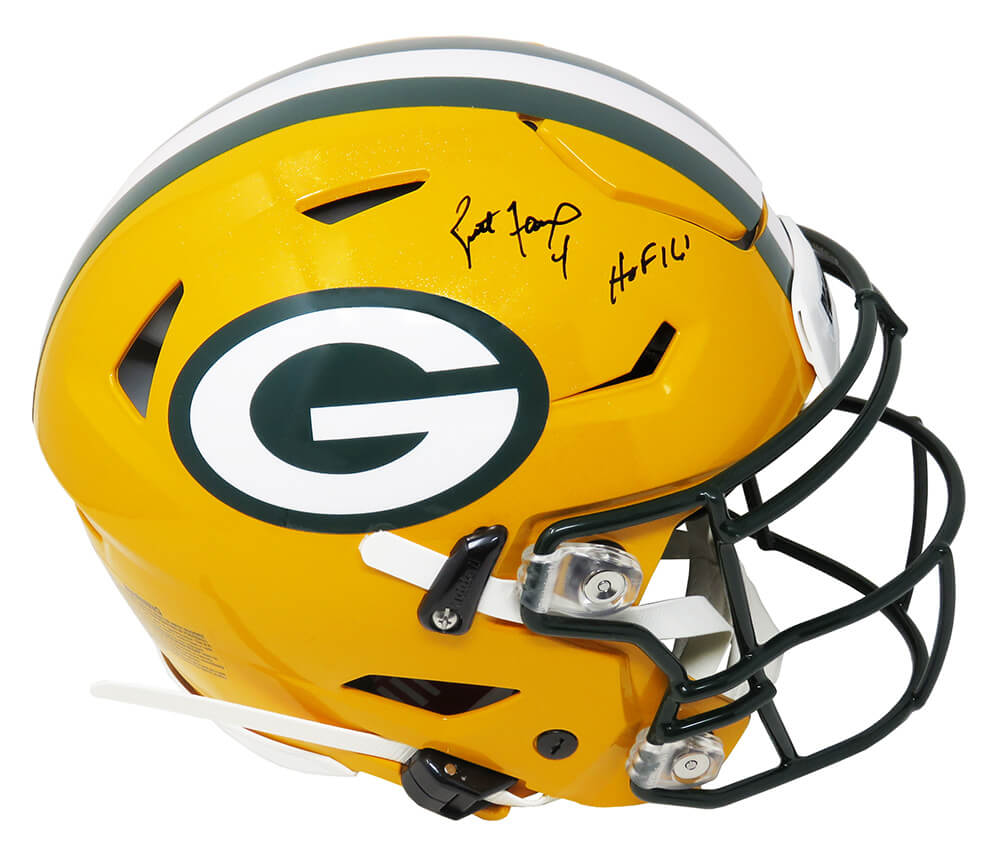 Brett Favre Signed Green Bay Packers SpeedFlex Riddell Speed Authentic Helmet w/HOF'16 - FAVPRO304 - Brett Favre Signed Green Bay Packers SpeedFlex Riddell Speed Authentic Helmet w/HOF'16 product image
