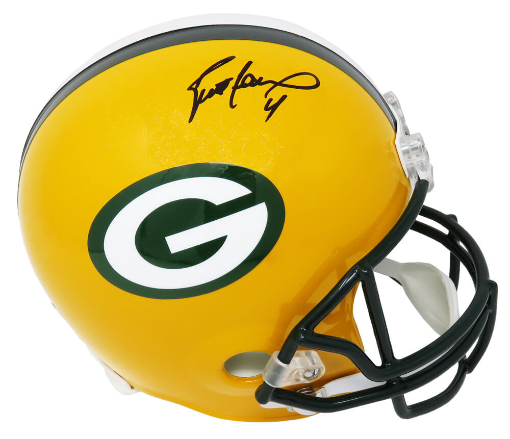 Brett Favre Signed Green Bay Packers Riddell Full Size Replica Helmet - FAVREP300 - Brett Favre Signed Green Bay Packers Riddell Full Size Replica Helmet product image