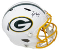 Brett Favre Signed Green Bay Packers Flat White Matte Riddell Full Size Speed Replica Helmet - FAVREP303 - Brett Favre Signed Green Bay Packers Flat White Matte Riddell Full Size Speed Replica Helmet product image