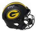 Brett Favre Signed Green Bay Packers Eclipse Black Matte Riddell Full Size Speed Replica Helmet - FAVREP307 - Brett Favre Signed Green Bay Packers Eclipse Black Matte Riddell Full Size Speed Replica Helmet product image