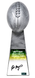 Brett Favre Signed Football World Champion 15 Inch Replica Silver Trophy - FAVTRO300 - Brett Favre Signed Football World Champion 15 Inch Replica Silver Trophy product image
