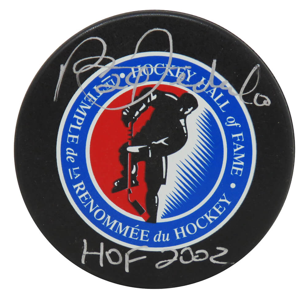 Bernie Federko Signed Hall of Fame Logo Hockey Puck w/HOF 2002 - FEDPUC400 - Bernie Federko Signed Hall of Fame Logo Hockey Puck w/HOF 2002 product image