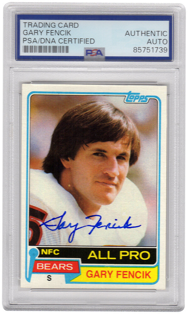 Gary Fencik Signed Chicago Bears 1981 Topps Football Trading Card #40 - (PSA Encapsulated) - FENCAR302 - Gary Fencik Signed Chicago Bears 1981 Topps Football Trading Card #40 - (PSA Encapsulated) product image