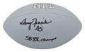 Gary Fencik Signed Wilson MVP Silver Full Size Football w/SB XX Champs - FENFTB302 - Gary Fencik Signed Wilson MVP Silver Full Size Football w/SB XX Champs product image