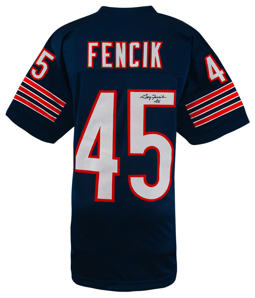 Gary Fencik Signed Navy Custom Football Jersey - FENJRY302 - Gary Fencik Signed Navy Custom Football Jersey product image