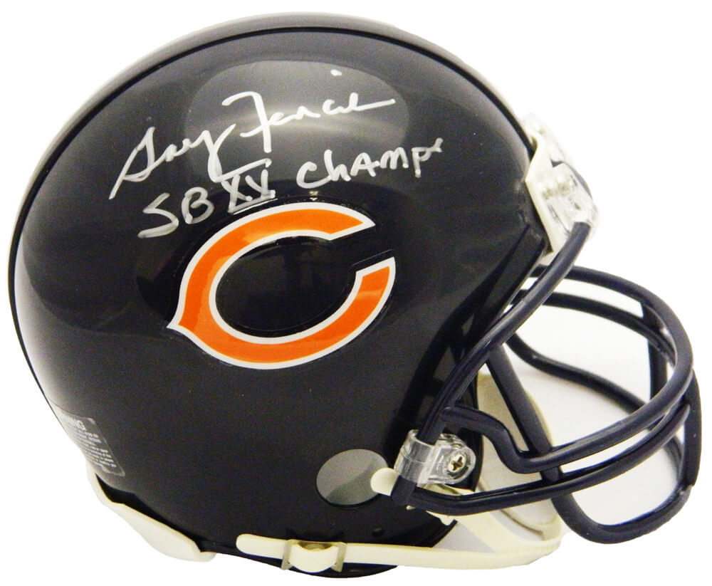 Gary Fencik Signed Chicago Bears Riddell Mini Helmet w/SB XX Champs - FENMIN302 - Gary Fencik Signed Chicago Bears Riddell Mini Helmet w/SB XX Champs product image