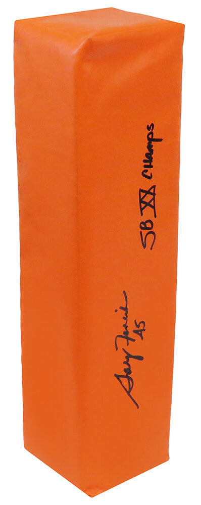 Gary Fencik Signed Orange Football Endzone Pylon w/SB XX Champs - FENPYL300 - Gary Fencik Signed Orange Football Endzone Pylon w/SB XX Champs product image