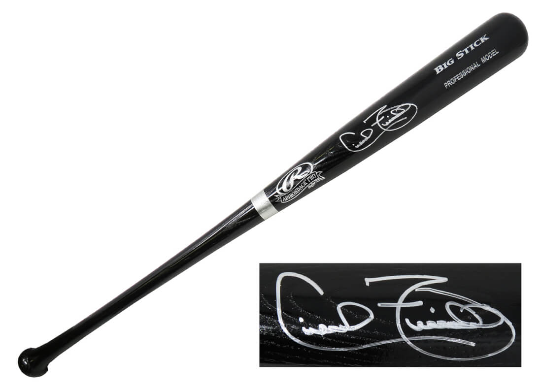 Cecil Fielder Signed Rawlings Big Stick Black Baseball Bat - FIEBAT106 - Cecil Fielder Signed Rawlings Big Stick Black Baseball Bat product image